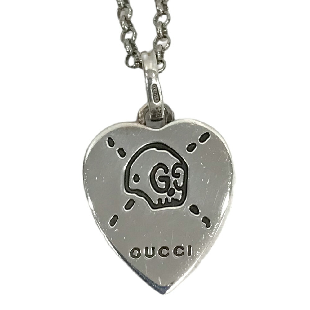 Gucci Ghost Heart Necklace Maximum Silver - image 3
